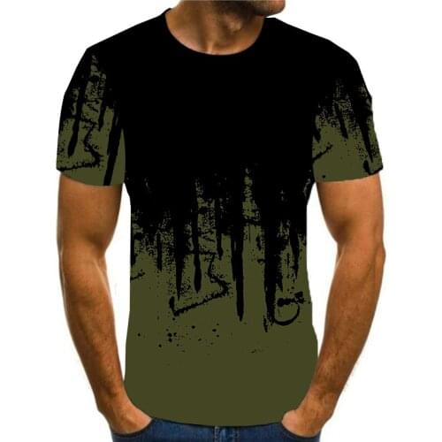 2021 Factory direct sales fashion summer mens t-shirt hand-painted ink painting printing casual t-shirt mens t-shirt men