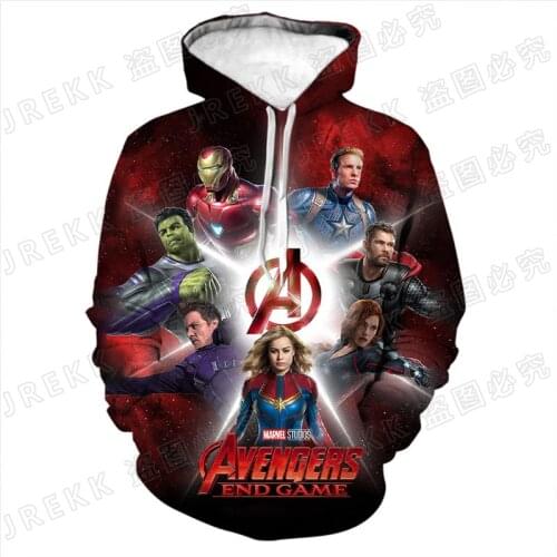 2021 New Men Women Children Marvel The Avengers Hoodies 3D Print Pullover Fashion Sweatshirts Boy Girl Kids Casual Hoody Jacket