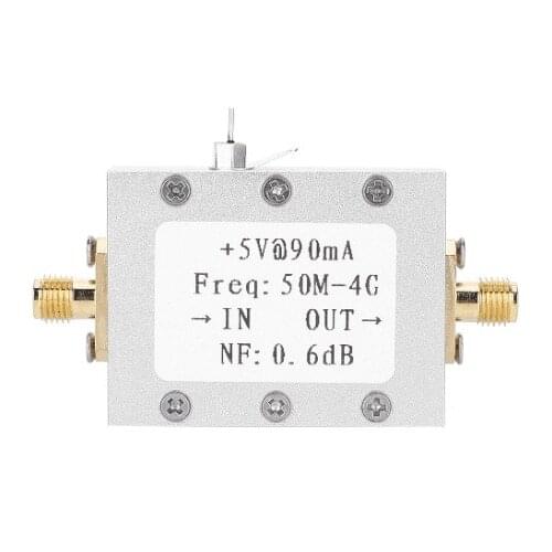 Ultra Low Noise NF = 0.6dB High Linearity 0.05-4g Broadband Amplifier LNA Input as Low as - 110dbm