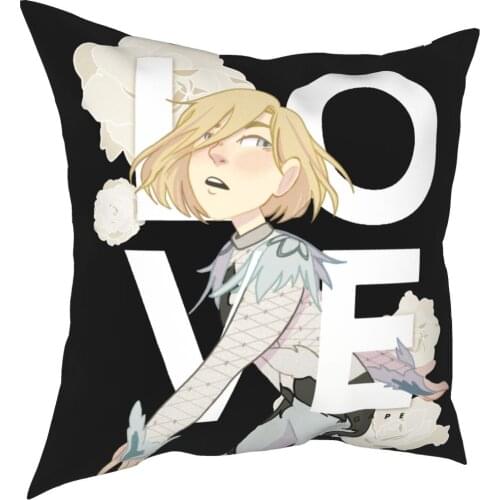 Yuri On Ice LOVE AGAPE Pillowcase Printed Polyester Cushion Cover Decorations Pillow Case Cover Home Zippered 40*40cm