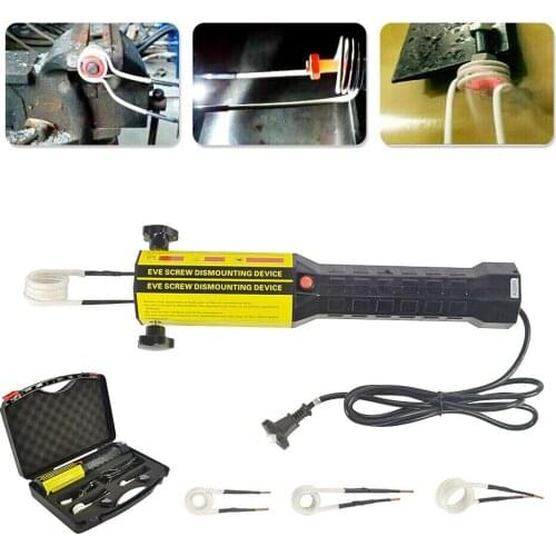 1000W Mini Ductor Magnetic Induction Heater Kit Bolt Remover Repair Machine Tool w/ 4 Pieces Coil for Automotive Flameless Heat