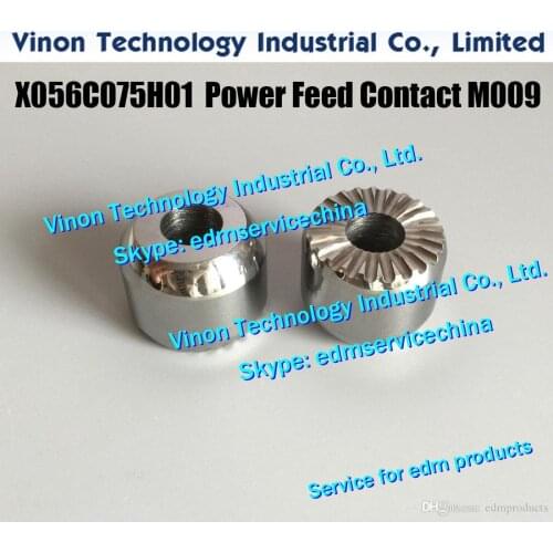 2pcs) X056C075H01 Power Feed Contact M009 Polished Ø24.8x20Hmm Current Supply X056-C075-H01, X056C075H04 for Mitsubishi DWC-CX