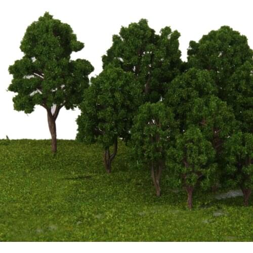 20pcs Green Trees Model Train Railway Diorama Park Scenery HO N Scale 1/75-200