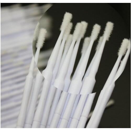 200/pack Disposable Micro Brush Dental Lab Applicator Bendable Swab Brushes Cylinder White Color 1.2mm