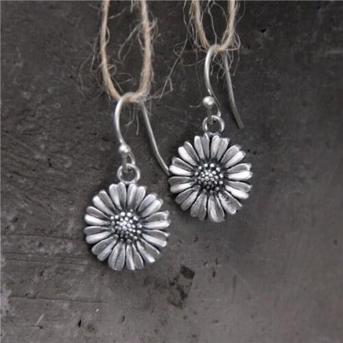2018 Promotion Earings Fashion Jewelry Of Restoring Ancient Ways Is Sunflower Eardrop Of Thai Beautiful Chrysanthemum Earrings