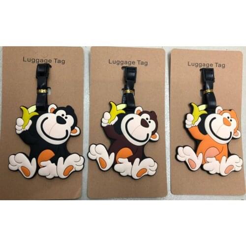Monkey Anime Travel Accessories Luggage Tag Suitcase ID Address Portable Tags Holder Baggage Label New