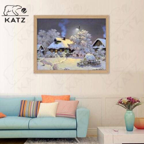 Snow Scene Diamond Painting Landscape Painting Embroidery Crossing Diy Mosaic Picture Gift Handmade Cross Stitch Home Decoration