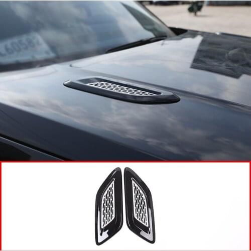 Car ABS Hood Air Vent Outlet Wing Cover Trim Accessories For Land Rover Discovery 5 LR5 2017