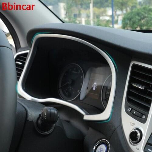 Bbincar ABS Chrome Car Interior Instrument Panel Cover Trim Sticker Dashboard Accent Frame 1piece For Hyundai Tucson 2015 New