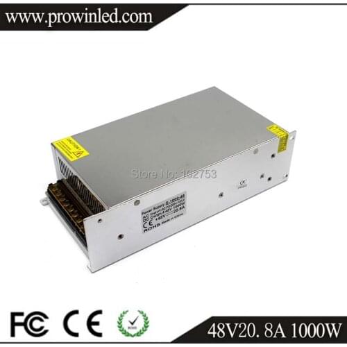 Free shipping Metal case type 48v power supply 1000w 48 volt 20 amps LED driver smps transformer ac 110V/220V to dc converter