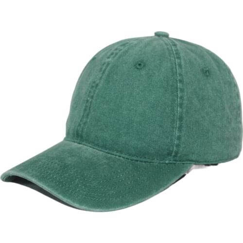 Unisex Solid Color Baseball Cap Washed Dyed Cotton Dad Hat Adjustable Casual Snapback Cap Curved Bill Dark Green Purple Black