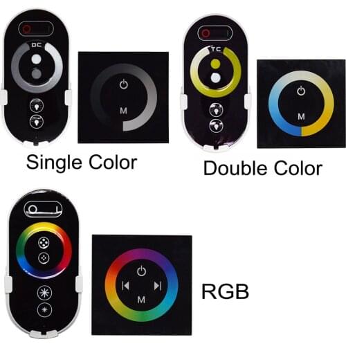 DC12-24V Single Color/Color Temperature/RGB Dmming LED 86 Panel Remote Control Full Touch Wireless Controller