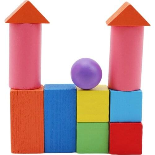 Wooden Geometry Combination Teaching Aids Children Early Education Building Blocks Three-dimensional Educational Toy