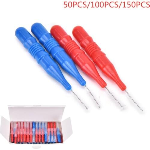 Hot Sale Oral Hygiene Dental Toothpick Tooth Pick Brush Teeth Cleaning Tooth Flossing Head Soft Plastic Interdental Brush