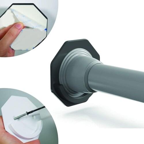 Shower Curtain Rod Mounting Bracket Punch-free Adhesive Rod Mounting Fixture Shower Curtain Rod Non-slip Hook
