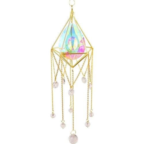 Crystals Ball Prism Pendant Crystal Sun light Catchers Pendant Chandelier Rainbow Maker Hanging Chakra Cascade Home Garden Deco