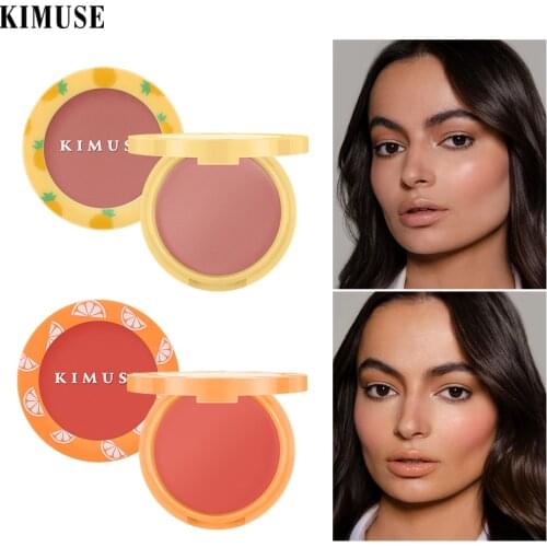 KIMUSE 4 Colors Cream Blush Lipstick Eyeshadow 3 In 1 Waterproof Long-lasting Brighten Face Blush Makeup Cosmetics