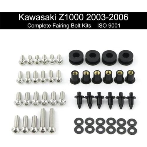 Fit For Kawasaki Z1000 2003-2006 Motorcycle Fairing kit Complete Full Fairing Bolts Kit Clips Body Screws Stainless Steel