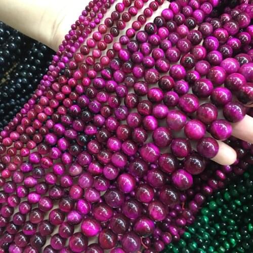 Natural stone beads Tiger Eye Round 4/6/8/10/12mmRound Ball loose beads for Jewelry Making Necklace DIY Bracelets Accessories