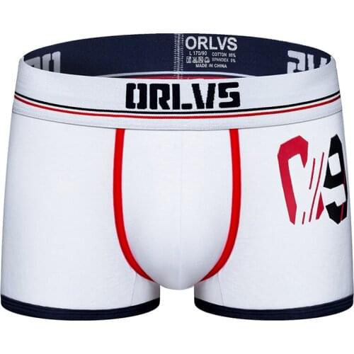 2020 ORLVS Brand Men Boxer patchwork Underwear New Cotton U Pouch Sexy Underpants Cotton Pants shorts Male Panties OR189
