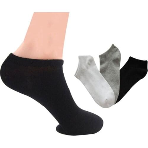 5pairs/lot Autumn Summer Men Cotton Ankle Socks Mens Business Casual Pure Color Boat Socks Female Balck Sock Slippers Meias Sox