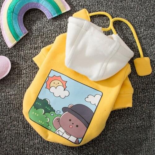 New Autumn Thin Style Dog Wear Hoodie Sweater For Small Dog Cat Two-legged Clothes Poodle Yorkshire Pomeranian Corgi Bichon