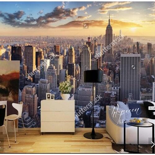 Custom landscape wallpaper,New York City,3D photo mural for living room bedroom restaurant background wall waterproof wallpaper