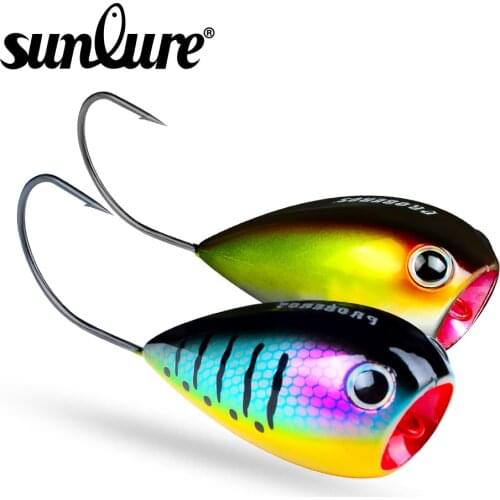 Sunlure 1PC Popper Fishing Lure 12g/5.2cm Floating Croatian EGG Fishing Bait Artificial Wobblers Hard Baits With Single Hook