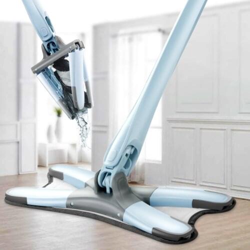 X-type Floor Mop Flat Mops 360 Degree For Wood Ceramic Tiles Home Cleaning Tool Household with Reusable Microfiber Pads Lazy Mop