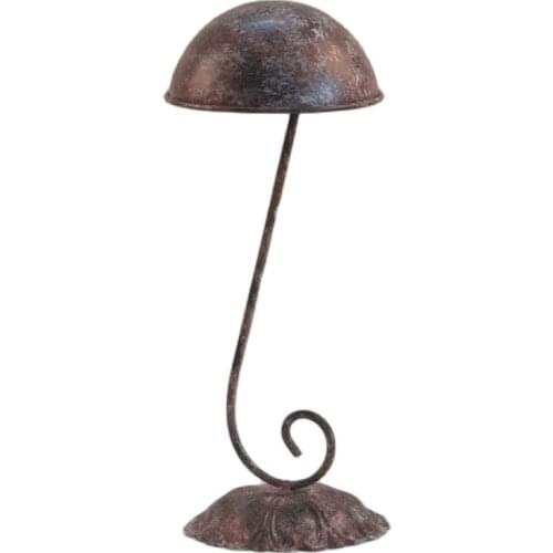 European Style Wrought Iron Hat Rack Desktop Wig Storage Rack Hat Support Cap Holder Clothing Store Retro Creative Display Shelf