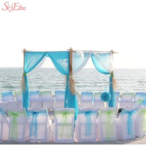 Wedding decoration 48CMx5M Shiny Crystal Tulle Roll Organza Sheer Gauze DIY tulle curtains Baby Shower Supply 5zSH015