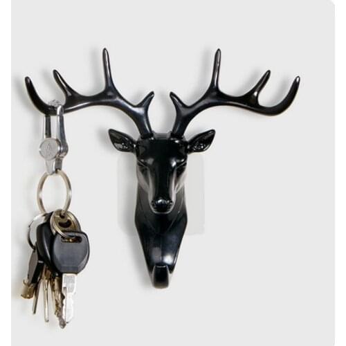 Creative American hook stereo antler shape wall decoration wall personality deer head key holder living room coat hook