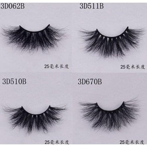 Lengthened 25mm 3D5D Mink Hair Artificial Eyelashes Exaggerated Thick Stage Curling Eyelashes