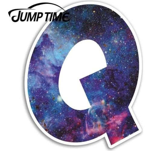 Jump Time for Space Letter Q Vinyl Stickers Name Cool Sticker Laptop Luggage Decal Car Styling Windows Decor Car Accessories