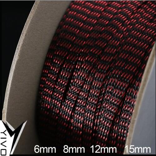 High Quality Wiring Accessories Shield Suspension Woven copper nylon 6mm 8mm 12mm 15mm Braided cable sleeving sleeveTube