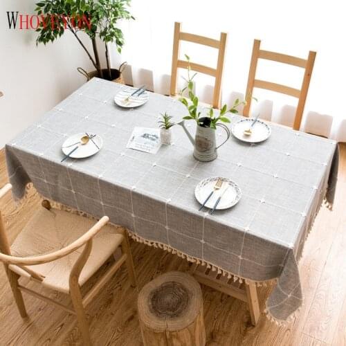 WHOVEYON Cotton Tablecloths