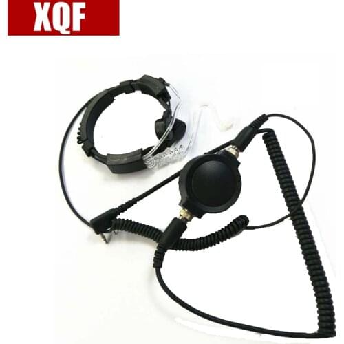 XQF Hot Covert Earpiece Grade Tactical Throat Mic Armpit PTT Headset with Finger PTT for KENWOOD Radio baofeng BF UV-5R