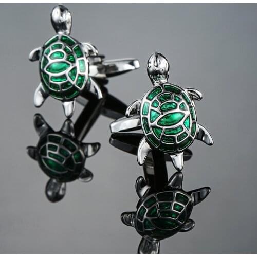 XK662 Other high-end mens Cufflinks animal green turtle Cufflinks French business shirt accessories