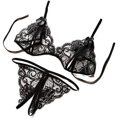 Womens Underwear Ladies Sexy Lingerie Lace Hollow Out Underwear Sleepwear G-string Lingerie Erotic Sets