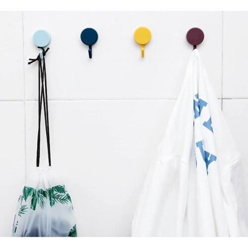 1Pcs Multifunctional Seamless Adhesive Hook Strong Hook Kitchen Wall Hanger Bathroom Kitchen Supplies Hooks For Keys Towels