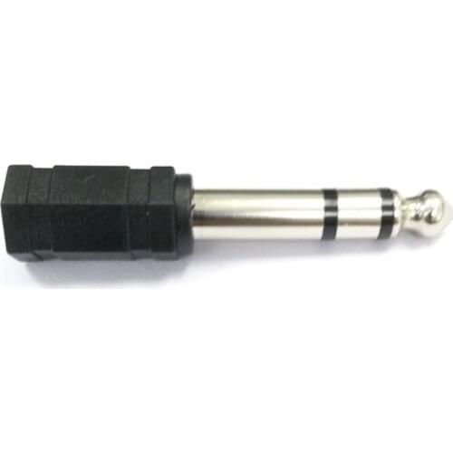 10pcs 6.35 stereo microphone Plug Male to 3.5 Socket Connector binaural 3.5 Jack to 6.35 Male Adapter