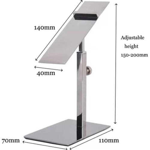 2pcs Hot Sale Mirro Stainless Steel Brushed Shoe Tree Showing Holder Shoes Care Rack Store Display Organization