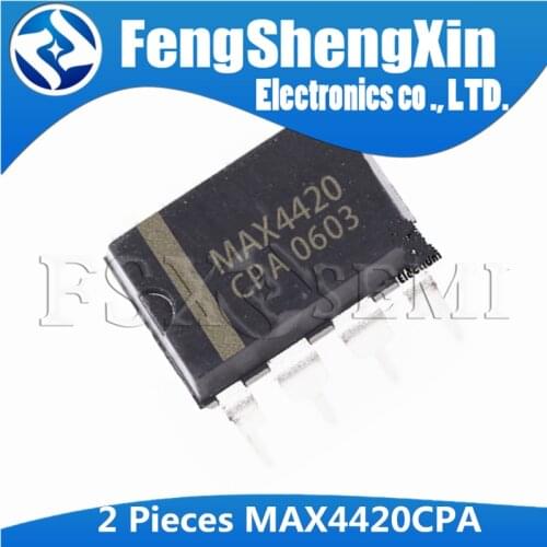 2pcs MAX4420CPA DIP-8 MAX4420 DIP8 4420CPA DIP MAX4420EPA High-Speed, 6A Single MOSFET Drivers IC