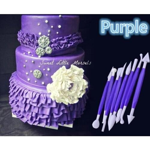 8pcs DIY Convenient Gift Fondant Flower Clay Kitchen Cooking Modelling Baking Tools Knife Sculpture Cake mould