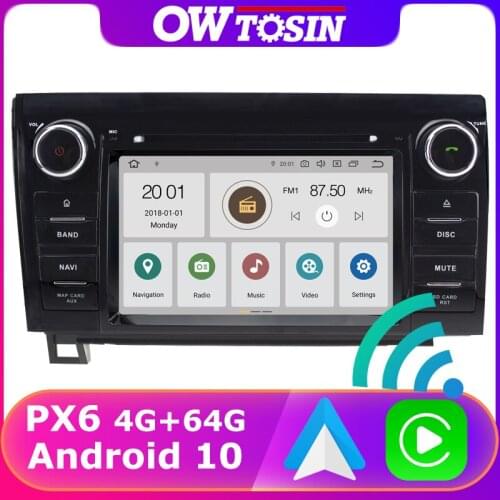 PX6 4+64G GPS Android 10 Radio For Toyota Sequoia Tundra 2006-2015 Wireless Carplay Car DVD Media Bluetooth 5.0 Android auto DAB