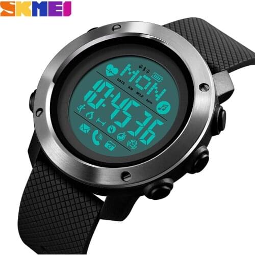 SKMEI Top Brand Watch Mens Watches Heart Rate monitoring Stopwatch Waterproof Digital Sports Military Watches Relogio Masculino