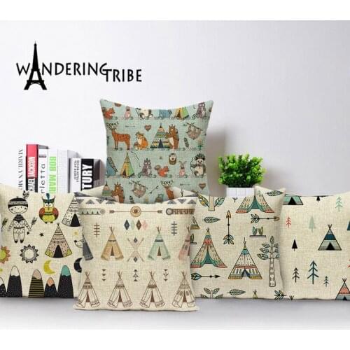 Cartoon Decorative Pillowcase Geometric Living Room Cushions Cactus Home Decor Throw Pillow Covers Custom Quality Pillows 45*45