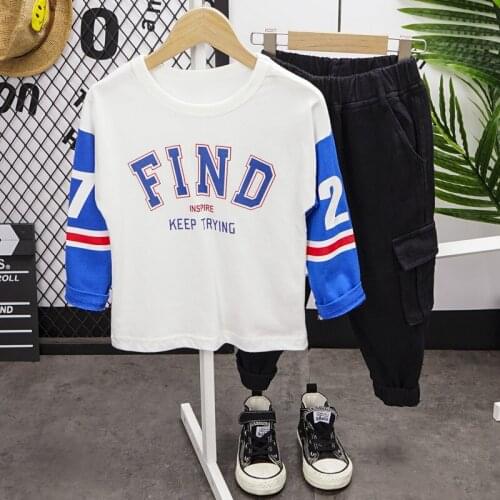 Infant Clothing For Baby Clothes Set Autumn Spring Baby Boys Clothes T-Shirt + Pants Boys Sports Set 2-7years