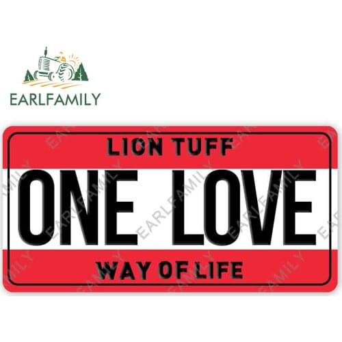 EARLFAMILY 13cm x 6.5cm Car Stickers for One Love License Plate The Republic of Austria Decals Windows Waterproof Vinyl Car Wrap