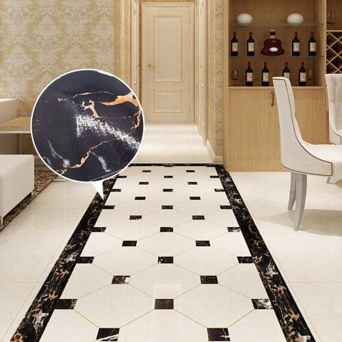 Funlife Black Marble Wallpaper Borders kitchen sticker border,European Palace Wall Border Stickers,Self-Adhesive Waterproof